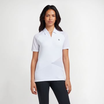 Original Penguin Ss Zip Front Asymmet Polo White - Polo shirts Ladies